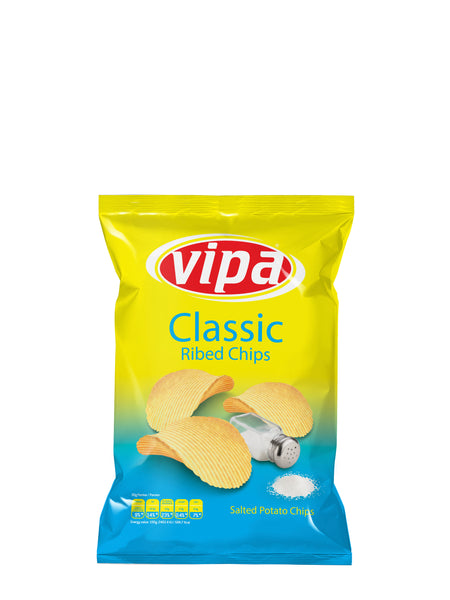 Vipa Classic Ribbed Potato Chips 140g - Alb Products